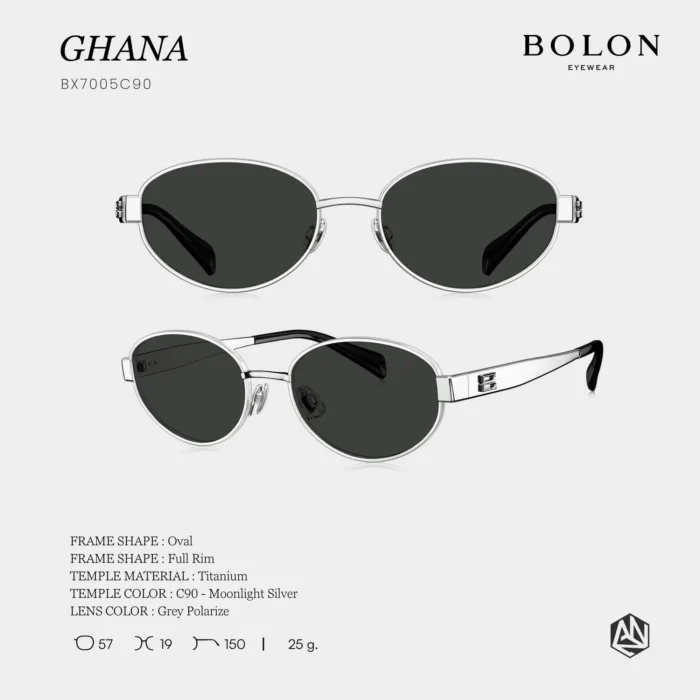 แว่นกันแดด BOLON S/S 2026 รุ่น GHANA BX7005 ทรง Oval ดีไซน์มินิมอลหรู น้ำหนักเบา ของแท้ รับประกัน 1 ปี - Image 10