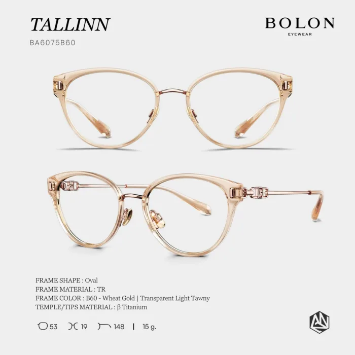 กรอบแว่นตา BOLON S/S 2026 รุ่น TALLINN BA6075 ทรง Cat-eye ดีไซน์เฉียบคม น้ำหนักเบาแข็งแรง ของแท้ รับประกัน 1 ปี - Image 8