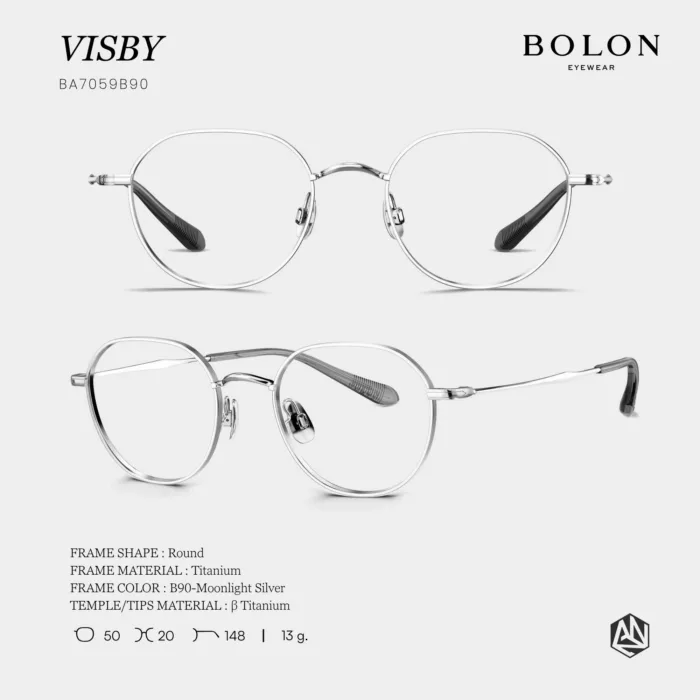 กรอบแว่นตา BOLON S/S 2026 รุ่น VISBY BA7059 ทรง Round ดีไซน์มินิมอลน้ำหนักเบา ของแท้ รับประกัน 1 ปี - Image 8