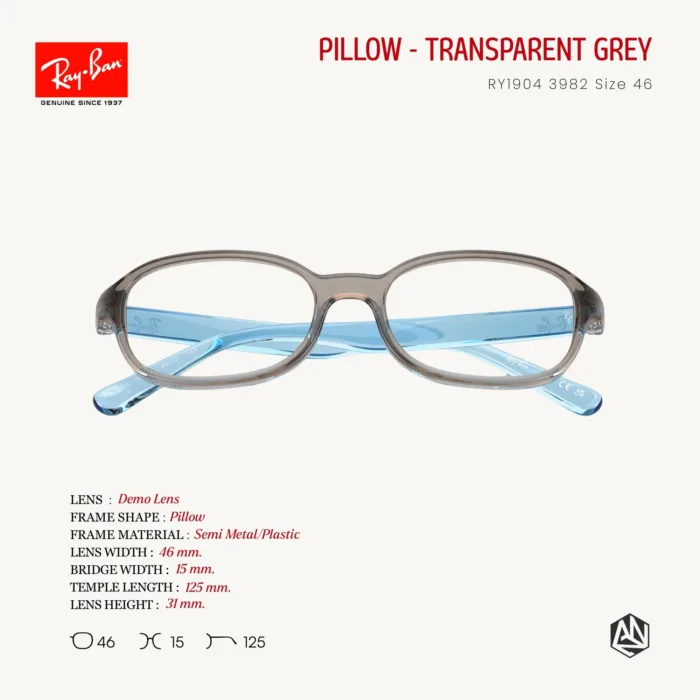 RayBan Junior รุ่น RY1904 Eyeglasses Size 46 กรอบแว่นตาเด็ก ทรง Pillow กรอบ FORTEX™ ยืดหยุ่นสูง น้ำหนักเบา ทนต่อแรงกระแทก - Image 9
