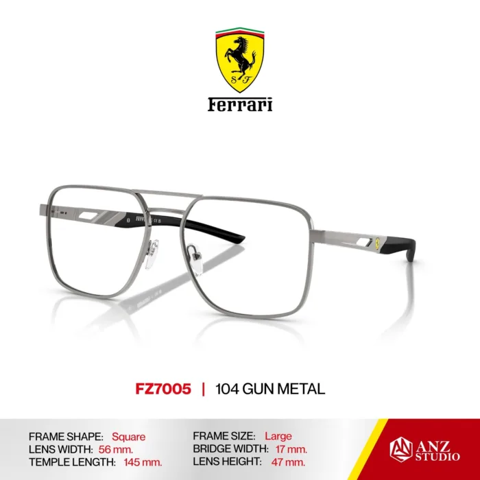 กรอบแว่นตา FERRARI FZ7005 ทรง Square ผู้ชาย Full Frame โครงโลหะ น้ำหนักเบา Ferrari - Image 2