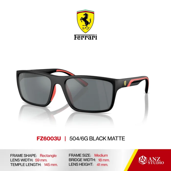 แว่นกันแดด FERRARI FZ6003U ทรง Rectangle ผู้ชาย Full Frame เลนส์ Mirror น้ำหนักเบา Ferrari - Image 2