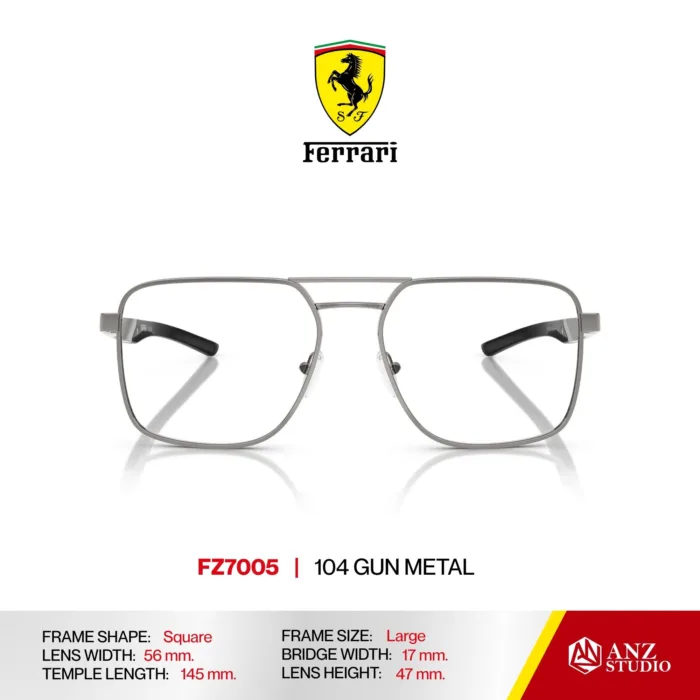 กรอบแว่นตา FERRARI FZ7005 ทรง Square ผู้ชาย Full Frame โครงโลหะ น้ำหนักเบา Ferrari - Image 3