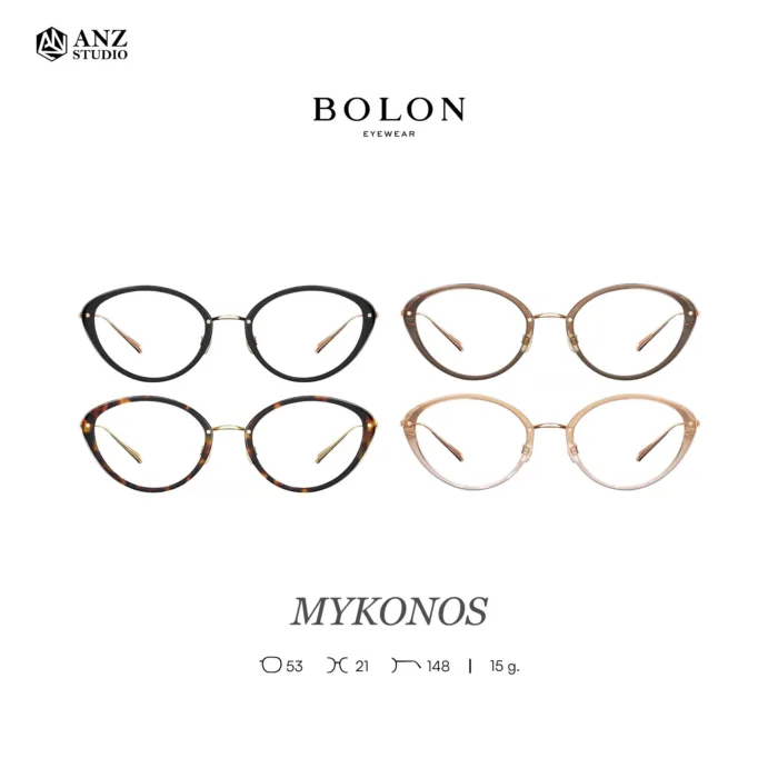 กรอบแว่นตา BOLON S/S 2026 รุ่น MYKONOS BR6000 ทรง Cat-eye ดีไซน์วินเทจผสมโมเดิร์น ของแท้ รับประกัน 1 ปี - Image 2