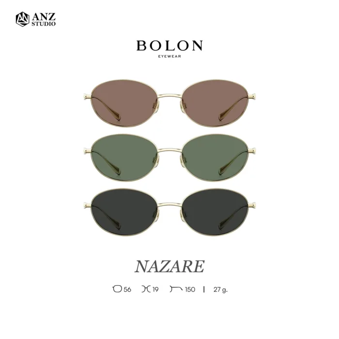 แว่นกันแดด BOLON S/S 2026 รุ่น NAZARE BL7216 ทรง Oval ดีไซน์เรียบหรู โลหะบางเบา ของแท้ รับประกัน 1 ปี - Image 2