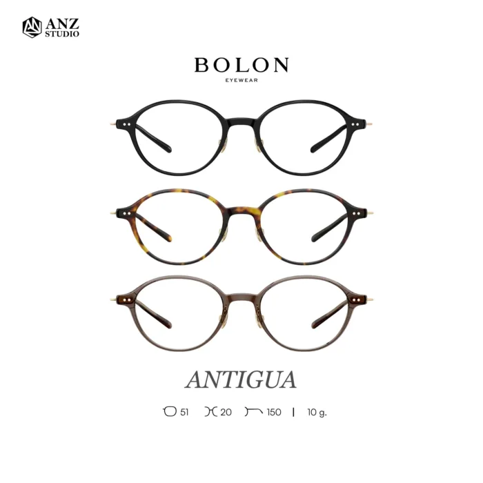 กรอบแว่นตา BOLON S/S 2026 รุ่น ANTIGUA BJ5211 ทรง Oval น้ำหนักเบาพิเศษ ดีไซน์เรียบหรู ของแท้ รับประกัน 1 ปี - Image 3