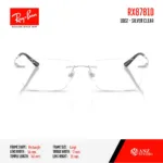 Ray-Ban RX8781D กรอบแว่นสายตา Titanium ไร้กรอบ ทรง Rectangle - Image 3