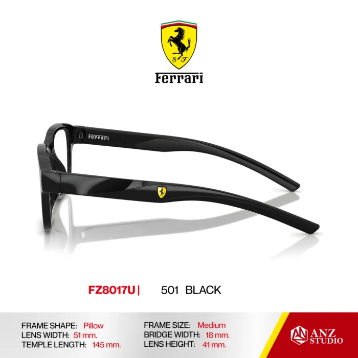 กรอบแว่นตา FERRARI FZ8017U ทรง Pillow ผู้ชาย Full Frame น้ำหนักเบา ดีไซน์ Racing ของแท้รับประกัน 2 ปี - Image 4