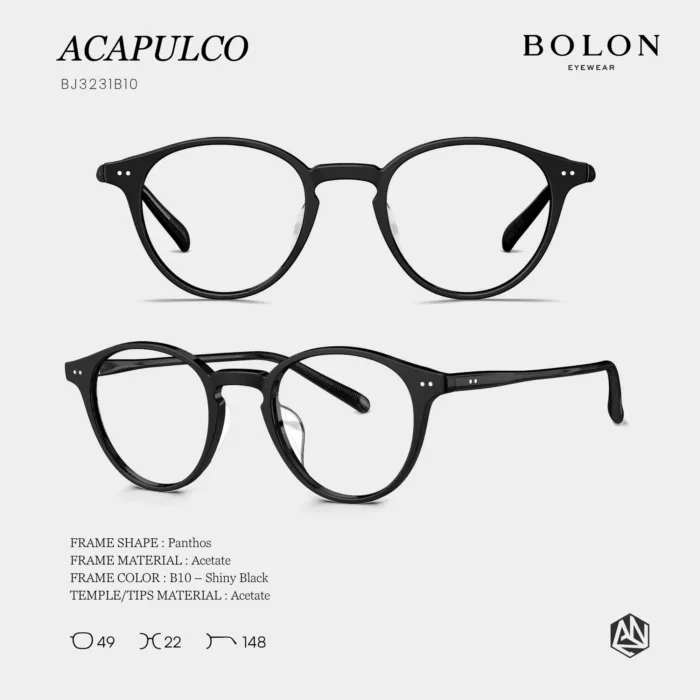 กรอบแว่นตา BOLON S/S 2026 รุ่น ACAPULCO BJ3231 ทรง Panthos คลาสสิก ใส่ได้ทุกวัน ของแท้ รับประกัน 1 ปี - Image 4