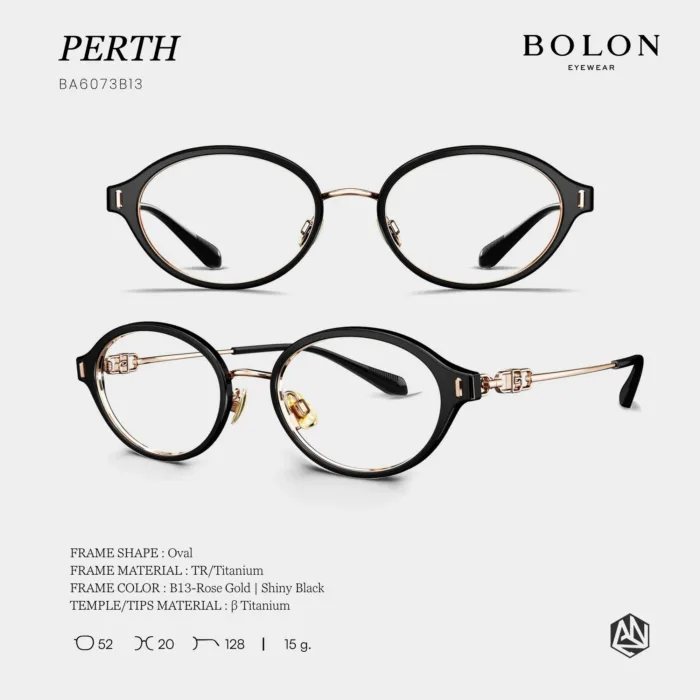 กรอบแว่นตา BOLON S/S 2026 รุ่น PERTH BA6073 ทรง Oval ดีไซน์เรียบหรู น้ำหนักเบาพิเศษ ของแท้ รับประกัน 1 ปี - Image 4