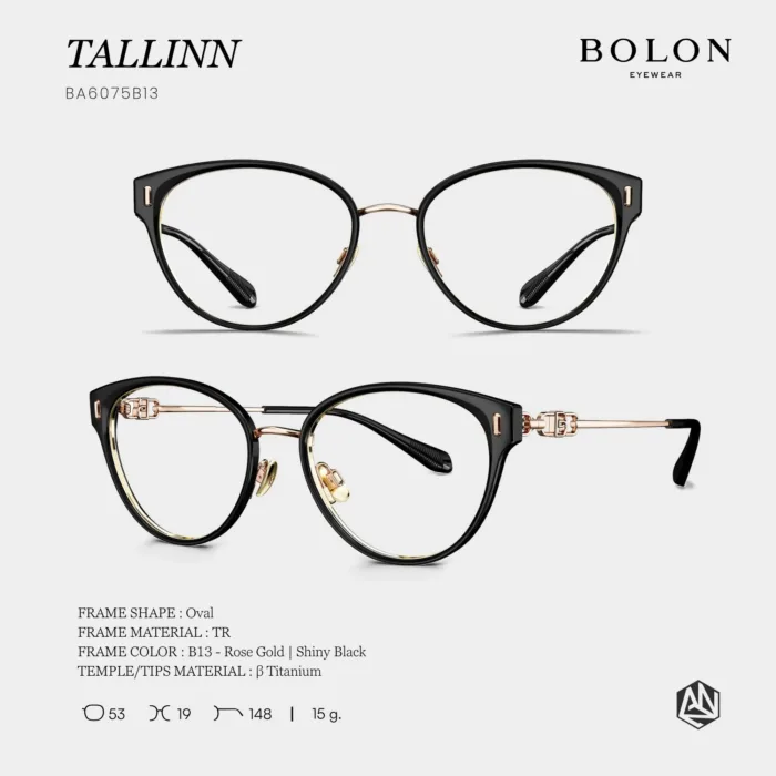 กรอบแว่นตา BOLON S/S 2026 รุ่น TALLINN BA6075 ทรง Cat-eye ดีไซน์เฉียบคม น้ำหนักเบาแข็งแรง ของแท้ รับประกัน 1 ปี - Image 4