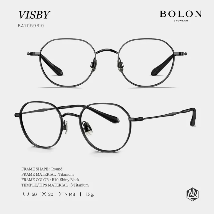 กรอบแว่นตา BOLON S/S 2026 รุ่น VISBY BA7059 ทรง Round ดีไซน์มินิมอลน้ำหนักเบา ของแท้ รับประกัน 1 ปี - Image 5