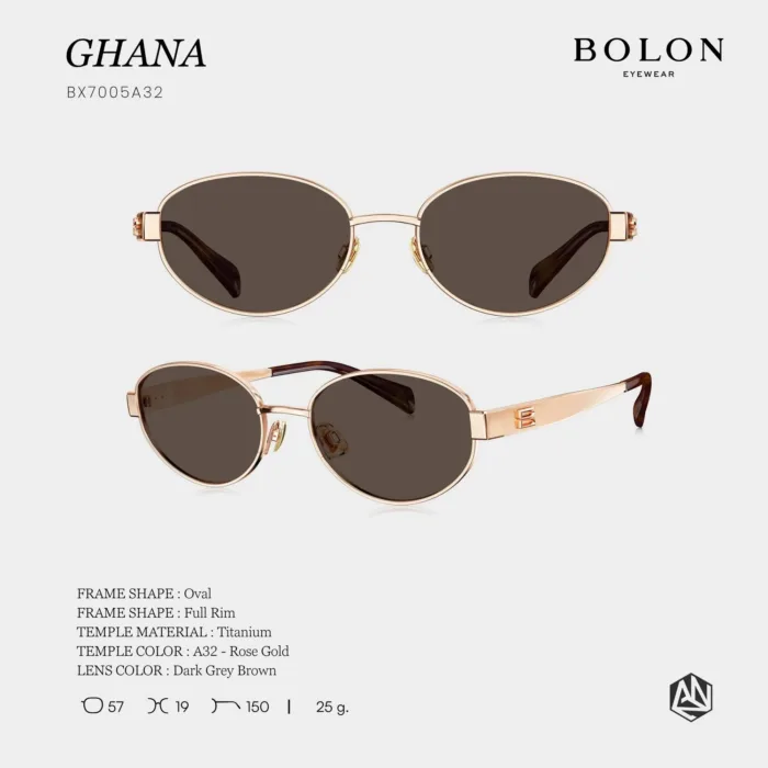 แว่นกันแดด BOLON S/S 2026 รุ่น GHANA BX7005 ทรง Oval ดีไซน์มินิมอลหรู น้ำหนักเบา ของแท้ รับประกัน 1 ปี - Image 4