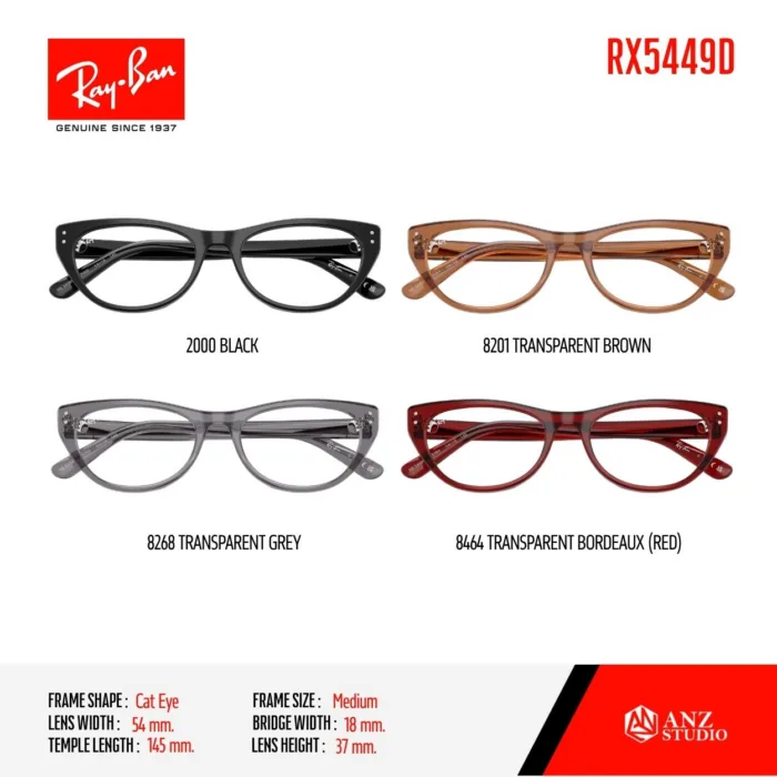 Ray-Ban RX5449D กรอบแว่นสายตา ทรง Cat Eye - Image 3