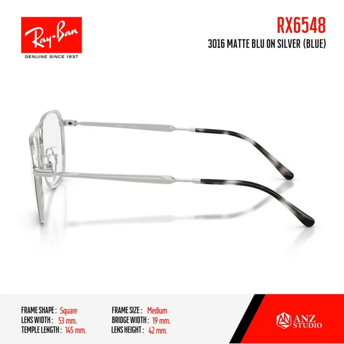 Ray-Ban RX6548 กรอบแว่นสายตา ทรง Square Double Bridge - Image 4