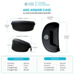 ANZ ARMOR CASE กล่องแว่นกีฬาแบบซิป แข็งแรง กันกระแทก สำหรับแว่นตากีฬาและแว่นตาทั่วไป - Image 3