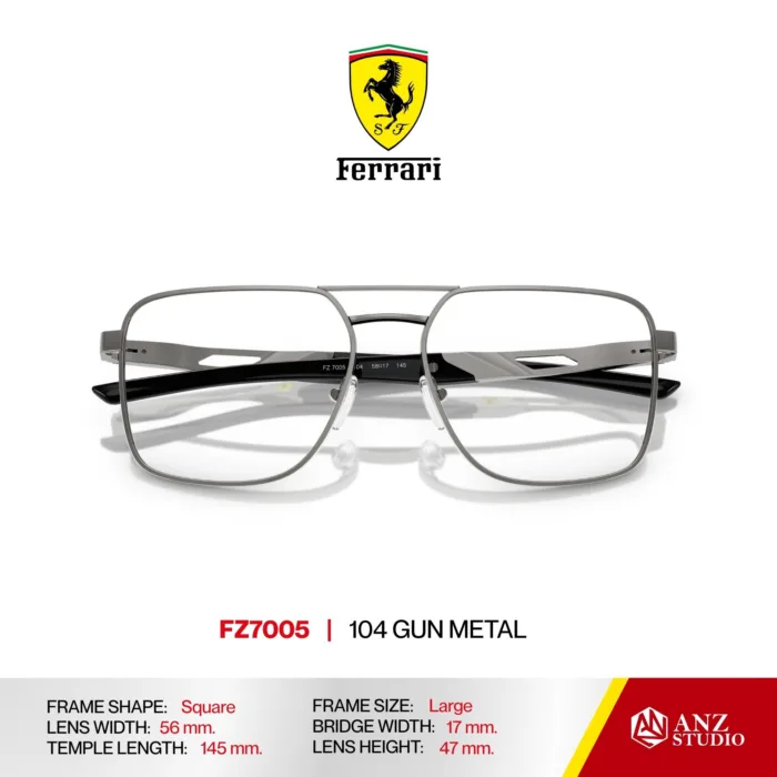 กรอบแว่นตา FERRARI FZ7005 ทรง Square ผู้ชาย Full Frame โครงโลหะ น้ำหนักเบา Ferrari - Image 5