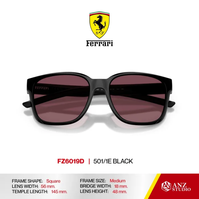 แว่นกันแดด FERRARI FZ6019D ทรง Square Unisex Full Frame เลนส์ Red Ferrari Exclusive น้ำหนักเบา Ferrari - Image 5