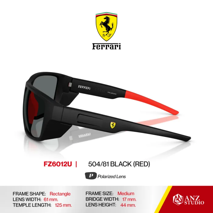 แว่นกันแดด FERRARI FZ6012U ทรง Sport Wraparound ผู้ชาย Polarized Full Frame  ของแท้รับประกัน 2 ปี - Image 4