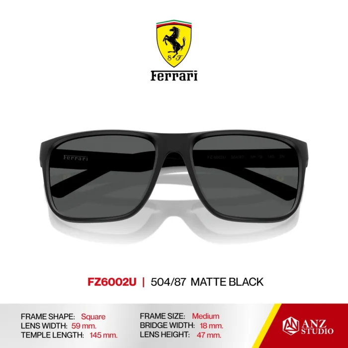 แว่นกันแดด FERRARI FZ6002U ทรง Square ผู้ชาย Full Frame น้ำหนักเบา Ferrari - Image 10