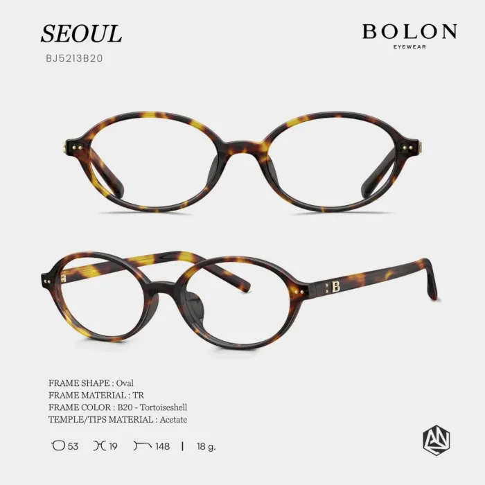 กรอบแว่นตา BOLON S/S 2026 รุ่น SEOUL BJ5213 ทรง Oval ดีไซน์เรียบหรู น้ำหนักเบา ของแท้ รับประกัน 1 ปี - Image 6