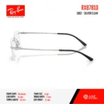 Ray-Ban RX8781D กรอบแว่นสายตา Titanium ไร้กรอบ ทรง Rectangle - Image 5