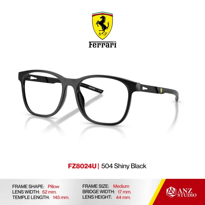 กรอบแว่นตา FERRARI FZ8024U ทรง Pillow ผู้ชาย Full Frame น้ำหนักเบา บานพับ Screwless Ferrari ของแท้รับประกัน 2 ปี - Image 6