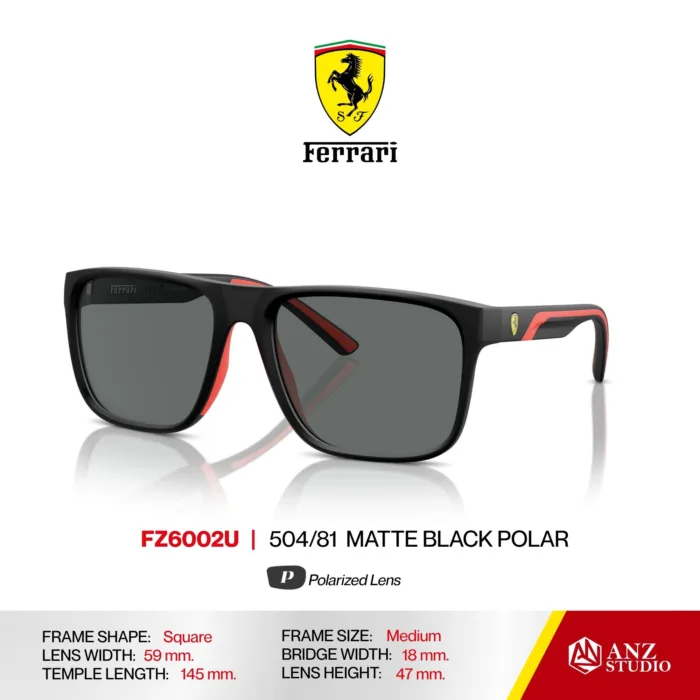แว่นกันแดด FERRARI FZ6002U ทรง Square ผู้ชาย Full Frame น้ำหนักเบา Ferrari - Image 2