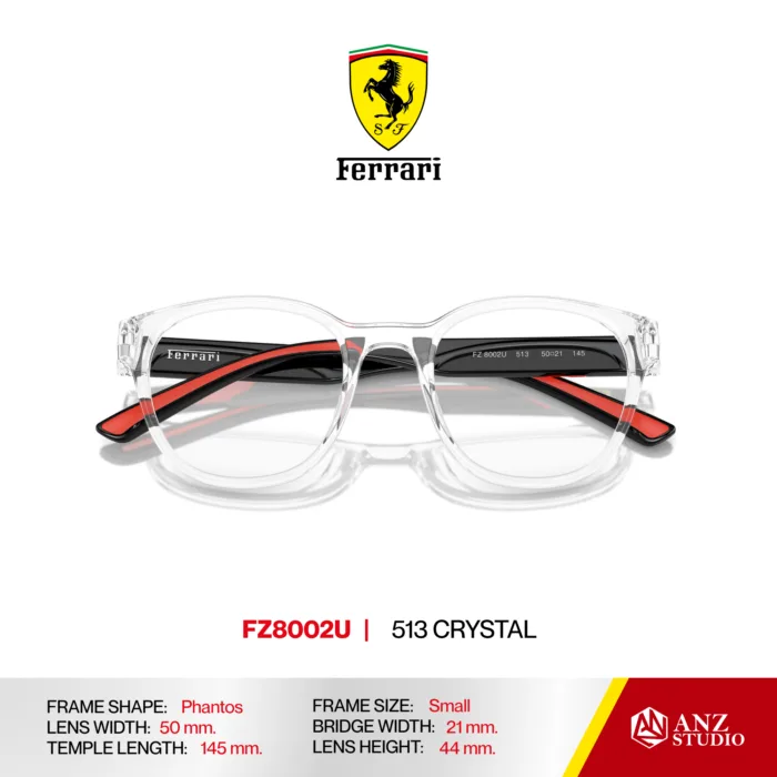 กรอบแว่นตา FERRARI FZ8002U ผู้ชาย Full Frame น้ำหนักเบา Ferrari - Image 5