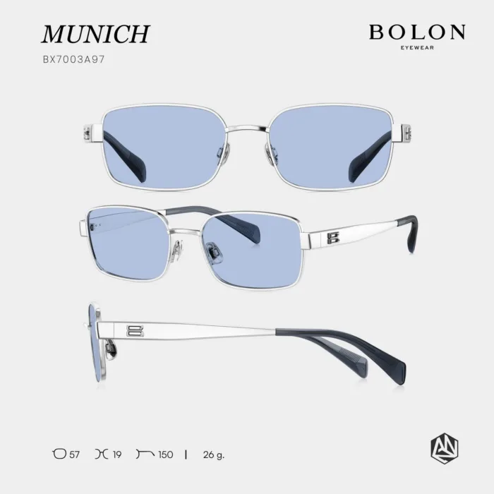 แว่นกันแดด BOLON S/S 2026 รุ่น MUNICH BX7003 ทรง Rectangle ดีไซน์โมเดิร์นคมชัด น้ำหนักเบา ของแท้ รับประกัน 1 ปี - Image 7