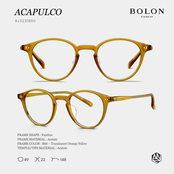 กรอบแว่นตา BOLON S/S 2026 รุ่น ACAPULCO BJ3231 ทรง Panthos คลาสสิก ใส่ได้ทุกวัน ของแท้ รับประกัน 1 ปี - Image 6