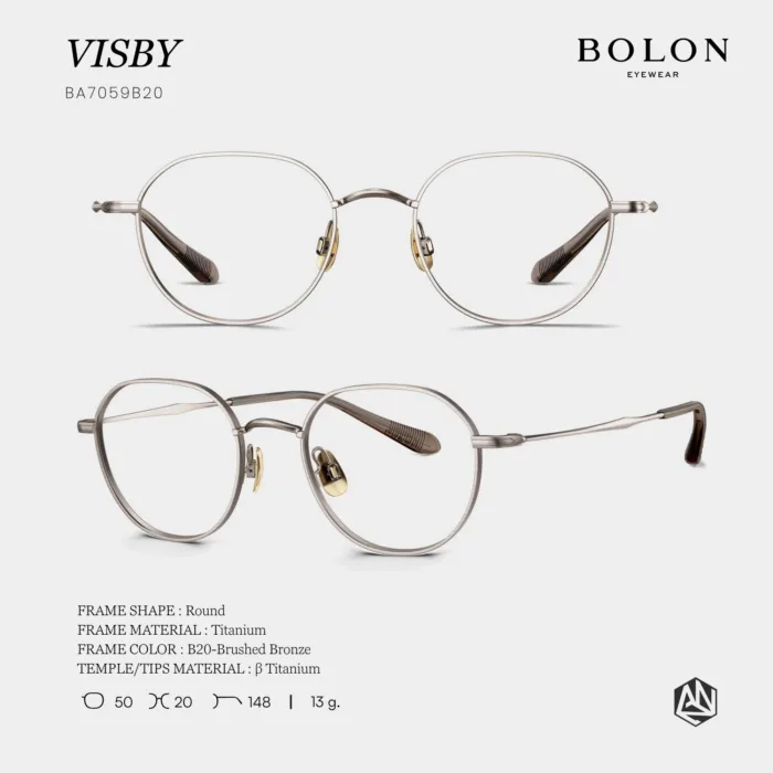 กรอบแว่นตา BOLON S/S 2026 รุ่น VISBY BA7059 ทรง Round ดีไซน์มินิมอลน้ำหนักเบา ของแท้ รับประกัน 1 ปี - Image 7