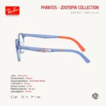 Ray-Ban x Disney Zootopia RY1625D Size 47 กรอบแว่นตาเด็ก ทรง Phantos - Image 4
