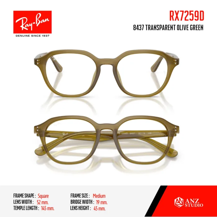 Ray-Ban RX7259D กรอบแว่นสายตา ทรง Round Geometric - Image 6