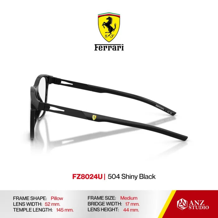 กรอบแว่นตา FERRARI FZ8024U ทรง Pillow ผู้ชาย Full Frame น้ำหนักเบา บานพับ Screwless Ferrari ของแท้รับประกัน 2 ปี - Image 8