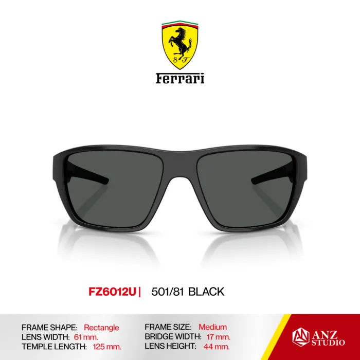 แว่นกันแดด FERRARI FZ6012U ทรง Sport Wraparound ผู้ชาย Polarized Full Frame  ของแท้รับประกัน 2 ปี - Image 8