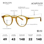 กรอบแว่นตา BOLON S/S 2026 รุ่น ACAPULCO BJ3231 ทรง Panthos คลาสสิก ใส่ได้ทุกวัน ของแท้ รับประกัน 1 ปี - Image 3