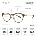 กรอบแว่นตา BOLON S/S 2026 รุ่น TALLINN BA6075 ทรง Cat-eye ดีไซน์เฉียบคม น้ำหนักเบาแข็งแรง ของแท้ รับประกัน 1 ปี - Image 2