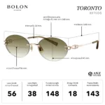 แว่นกันแดด BOLON S/S 2026 รุ่น TORONTO BX7008 ทรง Oval ดีไซน์ไร้กรอบ มินิมอลหรูหรา ของแท้ รับประกัน 1 ปี - Image 3