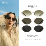 แว่นกันแดด BOLON S/S 2026 รุ่น TORONTO BX7008 ทรง Oval ดีไซน์ไร้กรอบ มินิมอลหรูหรา ของแท้ รับประกัน 1 ปี