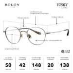 กรอบแว่นตา BOLON S/S 2026 รุ่น VISBY BA7059 ทรง Round ดีไซน์มินิมอลน้ำหนักเบา ของแท้ รับประกัน 1 ปี - Image 2