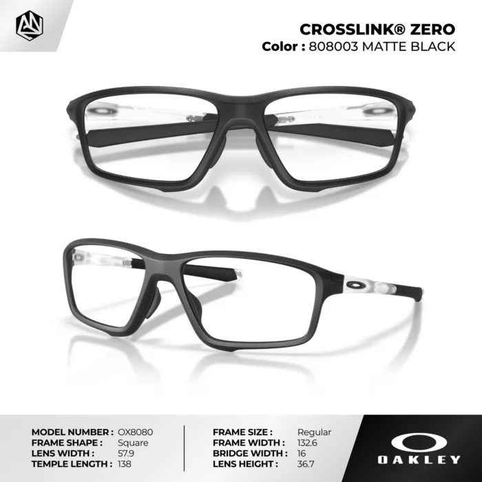 กรอบแว่นตา OAKLEY OX8080 CROSSLINK ZERO เบาพิเศษ ปรับขาได้ ของแท้รับประกัน 2 ปี - Image 3