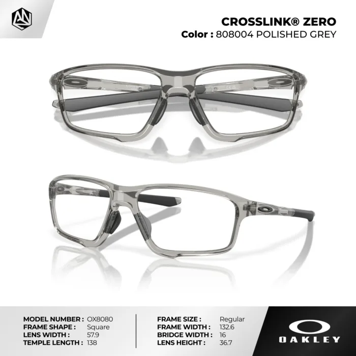 กรอบแว่นตา OAKLEY OX8080 CROSSLINK ZERO เบาพิเศษ ปรับขาได้ ของแท้รับประกัน 2 ปี - Image 5
