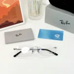 Ray-Ban RX8781D กรอบแว่นสายตา Titanium ไร้กรอบ ทรง Rectangle - Image 8