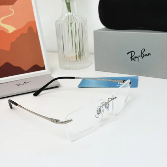 Ray-Ban RX8781D กรอบแว่นสายตา Titanium ไร้กรอบ ทรง Rectangle - Image 7