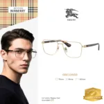กรอบแว่นตา BURBERRY รุ่น BE1395D ทรง Irregular กรอบโลหะสี Light Gold ลุคพรีเมียม ของแท้ รับประกัน 2 ปี