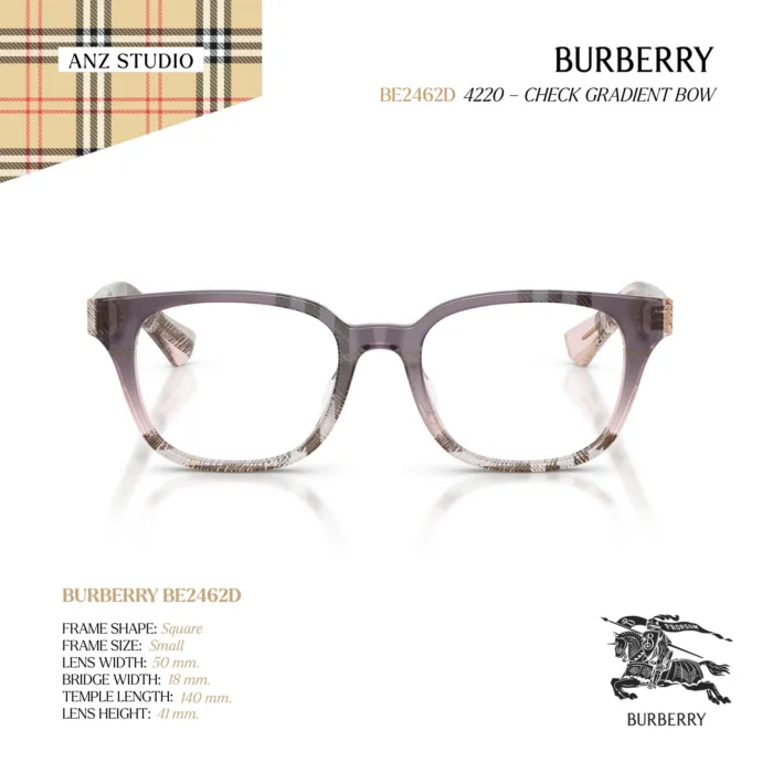 กรอบแว่นตา BURBERRY รุ่น BE2462D ทรง Square ลาย Burberry Check ของแท้ รับประกัน 2 ปี - Image 10