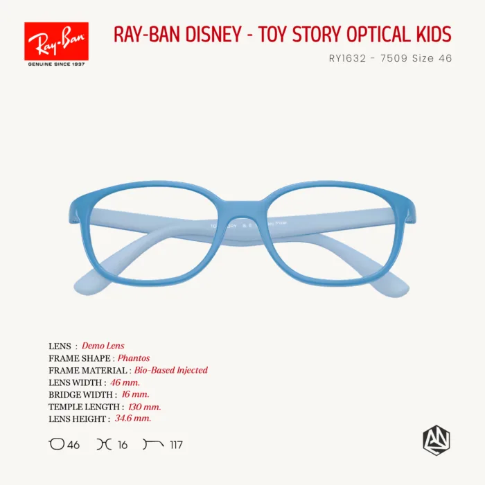 Ray-Ban Junior X Toy Story RY1632 Size 46 กรอบแว่นตาเด็ก Buzz Lightyear Collection - Image 6