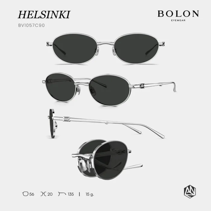 แว่นกันแดด BOLON รุ่น HELSINKI BV1057 ทรง Oval พับได้ ดีไซน์มินิมอลน้ำหนักเบา ของแท้ รับประกัน 1 ปี - Image 10