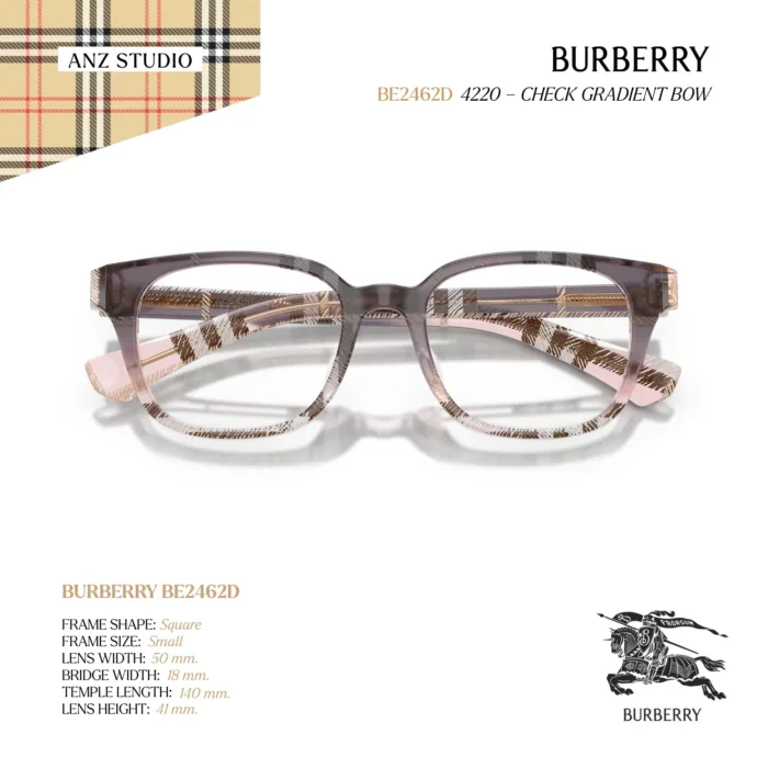 กรอบแว่นตา BURBERRY รุ่น BE2462D ทรง Square ลาย Burberry Check ของแท้ รับประกัน 2 ปี - Image 11